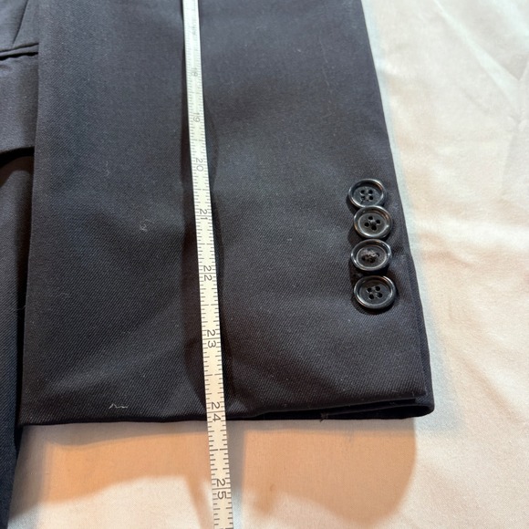 Brooks Brothers Mens Wool Blend 2 Piece Suit Black 43R W34 Cuffed Trousers - Picture 10 of 16